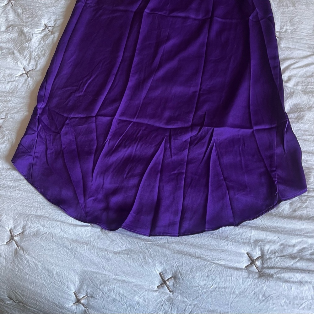 Lulumari Scallop Front Wrap Skirt Women’s Size L Purple - Picture 14 of 15